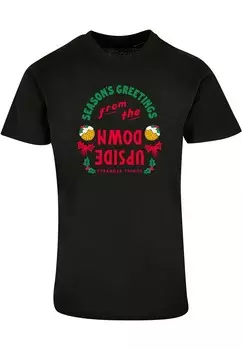 Рубашка ABSOLUTE CULT Stranger Things - Upside Down Seasons Greetings, черный