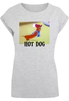 Рубашка ABSOLUTE CULT Tom And Jerry - Hot Dog, светло-серый