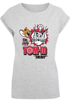 Рубашка ABSOLUTE CULT Tom and Jerry - Tomic Energy, пятнистый серый