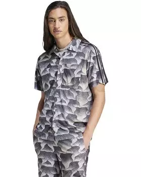 Рубашка adidas Tiro All Over Printed Mesh Resort, цвет Black/Putty Grey