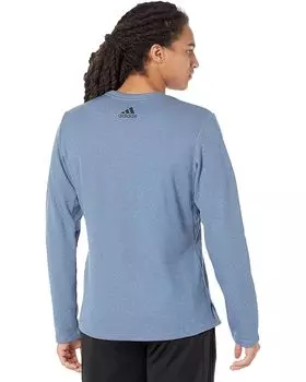 Рубашка Adidas Training Icon 3-Bar Training Crew Sweatshirt, цвет Wonder Steel