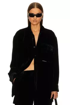 Рубашка Alexander Wang Button Down With Chest Pockets, черный