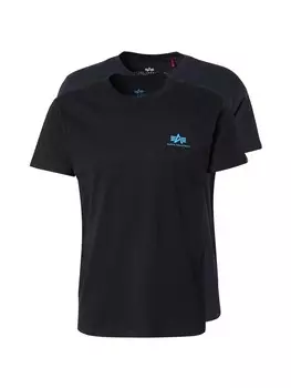 Рубашка ALPHA INDUSTRIES, цвет marine blue/Azure/Black