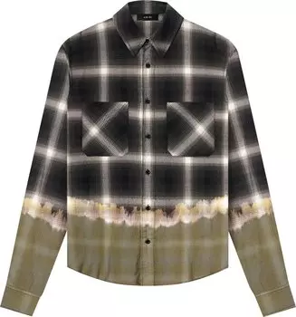 Рубашка Amiri Bleach Bandana Plaid Shirt 'Black', черный