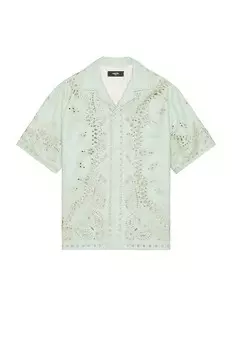 Рубашка Amiri Leather Bandana, цвет Mint