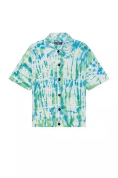 Рубашка Amiri Tie Dye Polo, синий