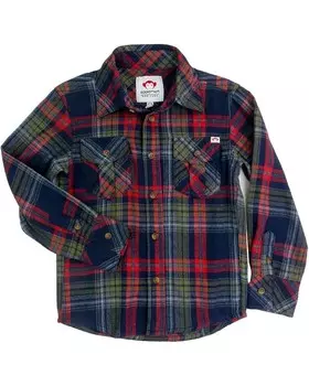 Рубашка Appaman Kids Flannel Shirt, цвет Navy/Cranberry Plaid