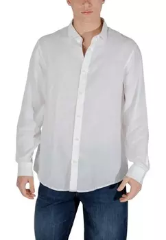 Рубашка Armani Exchange льняная, белый