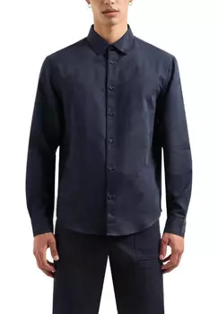 Рубашка Armani Exchange однотонная, темно-синий