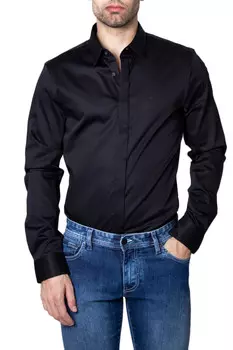 Рубашка Armani Exchange приталенная, черный
