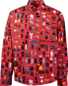 Рубашка Balenciaga Long-Sleeve Large Fit Shirt 'Red', красный