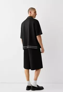 Рубашка Bershka, черный