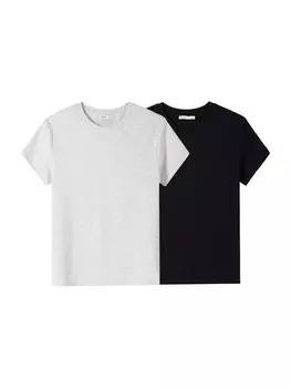 Рубашка Bershka, цвет mottled grey/Black