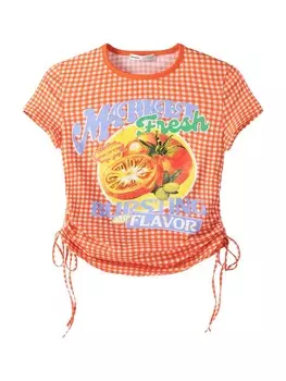 Рубашка Bershka, цвет Orange red