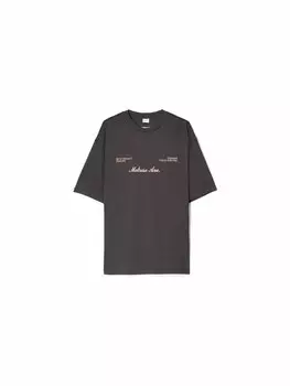 Рубашка Bershka, серо-коричневый