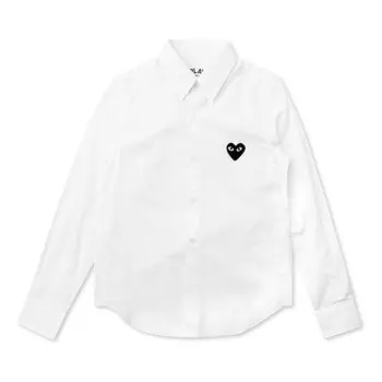 Рубашка black emblem button down 'white' Comme Des Garcons Play, белый
