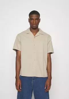 Рубашка BOXED FIT SHORT SLEEVE SHIRT KnowledgeCotton Apparel, светло-серый