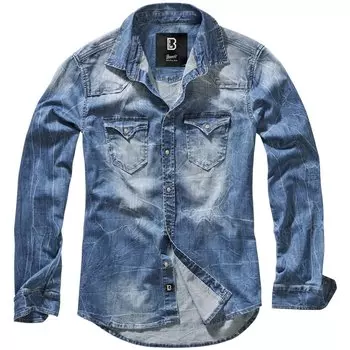Рубашка Brandit Riley Denim, синий