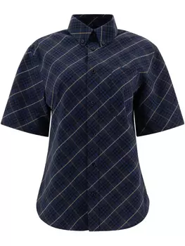Рубашка Burberry в клетку, синий