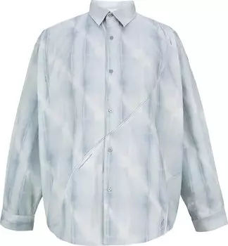 Рубашка C2H4 Intervein Panelled Shirt 'Opal Grey', серый