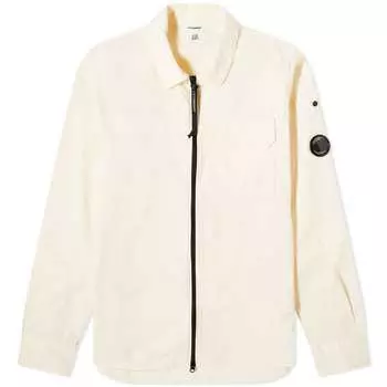 Рубашка C.P. Company Gabardine Zipped, цвет Pistachio Shell
