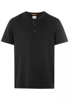 Рубашка Camel Active Henley с вышитым логотипом, цвет Asphalt