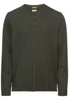 Рубашка Camel Active Henley с вышитым логотипом, зеленый