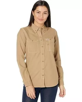 Рубашка Carhartt Flame-Resistant Force Relaxed Fit Long Sleeve, цвет Dark Khaki