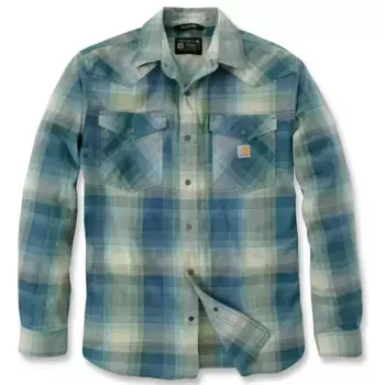 Рубашка Carhartt Snap-Front Plaid, зеленый