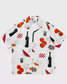 Рубашка Carhartt Wip S/S Isis Maria Dinner Shirt, цвет isis maria dinner print, white