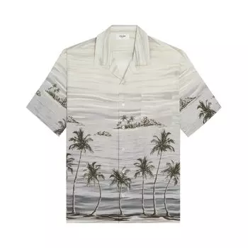 Рубашка CELINE Hawaiian Shirt, серый