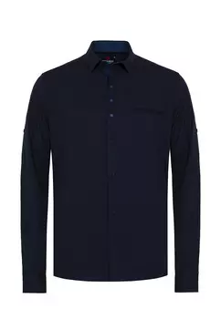 Рубашка Cipo & Baxx Langarm, цвет Navyblau