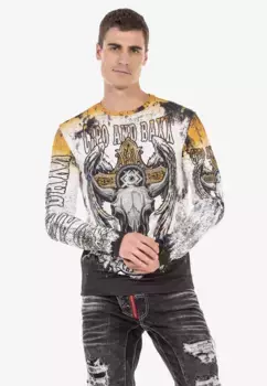 Рубашка Cipo & Baxx с длинными рукавами и экстравагантным принтом, цвет Mehrfarbig