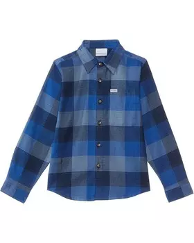 Рубашка Columbia Kids Cornell Woods Flannel Long Sleeve Shirt, цвет Collegiate Navy Ombre Buffalo