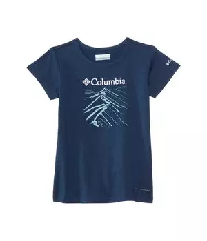 Рубашка Columbia Kids Tech Trail Short, цвет Collegiate Navy Heather/Ridge Line Life