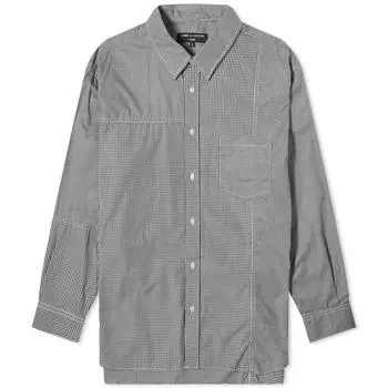 Рубашка Comme Des Garons Homme Gingham Patchwork Shirt, цвет Black & White