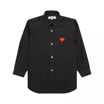 Рубашка Comme des Garons PLAY Button Up Shirt 'Black', черный