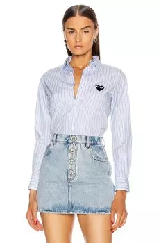 Рубашка Comme des Garons Striped, синий