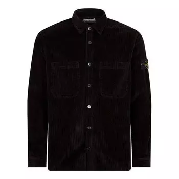 Рубашка corduroy 400tc overshirt 'black' Stone Island, черный