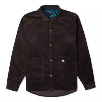 Рубашка corduroy button shirt 'dark brown' Converse, коричневый