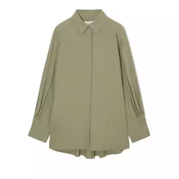 Рубашка COS Pleated Poplin, хаки
