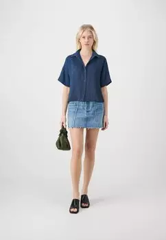 Рубашка Cropped GAP, средний индиго