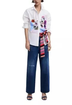 Рубашка Desigual с цветочным принтом, белый