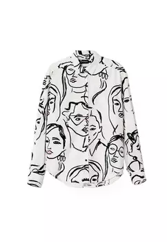Рубашка Desigual с рисунком, белый
