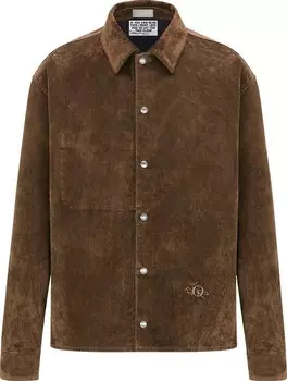 Рубашка Dior x Cactus Jack Oversized Overshirt 'Mocha Brown', коричневый