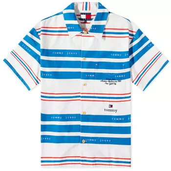 Рубашка для боулинга в полоску Tommy Jeans TJCU, экрю