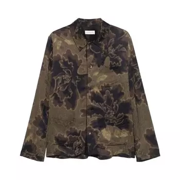 Рубашка Dries Van Noten Shirt With Patch Pockets Brown, коричневый