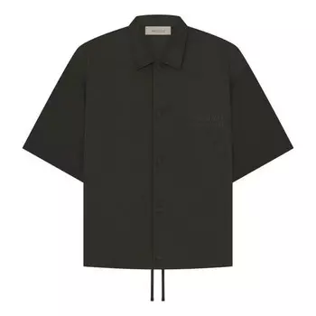 Рубашка drop2 ss23 short-sleeve nylon shirt 'off-black' Fear Of God Essentials, черный
