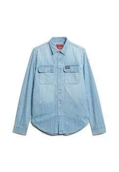 Рубашка EMBROIDERED WORKWEAR Superdry, синий