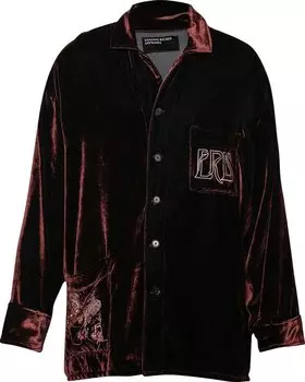 Рубашка Enfants Riches Déprimés Velvet Sleep Shirt 'Chocolate', коричневый
